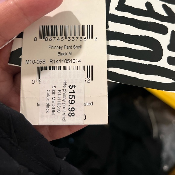 RIDE Snowboards Men’s Phinney Pant Shell Black - Picture 2 of 14